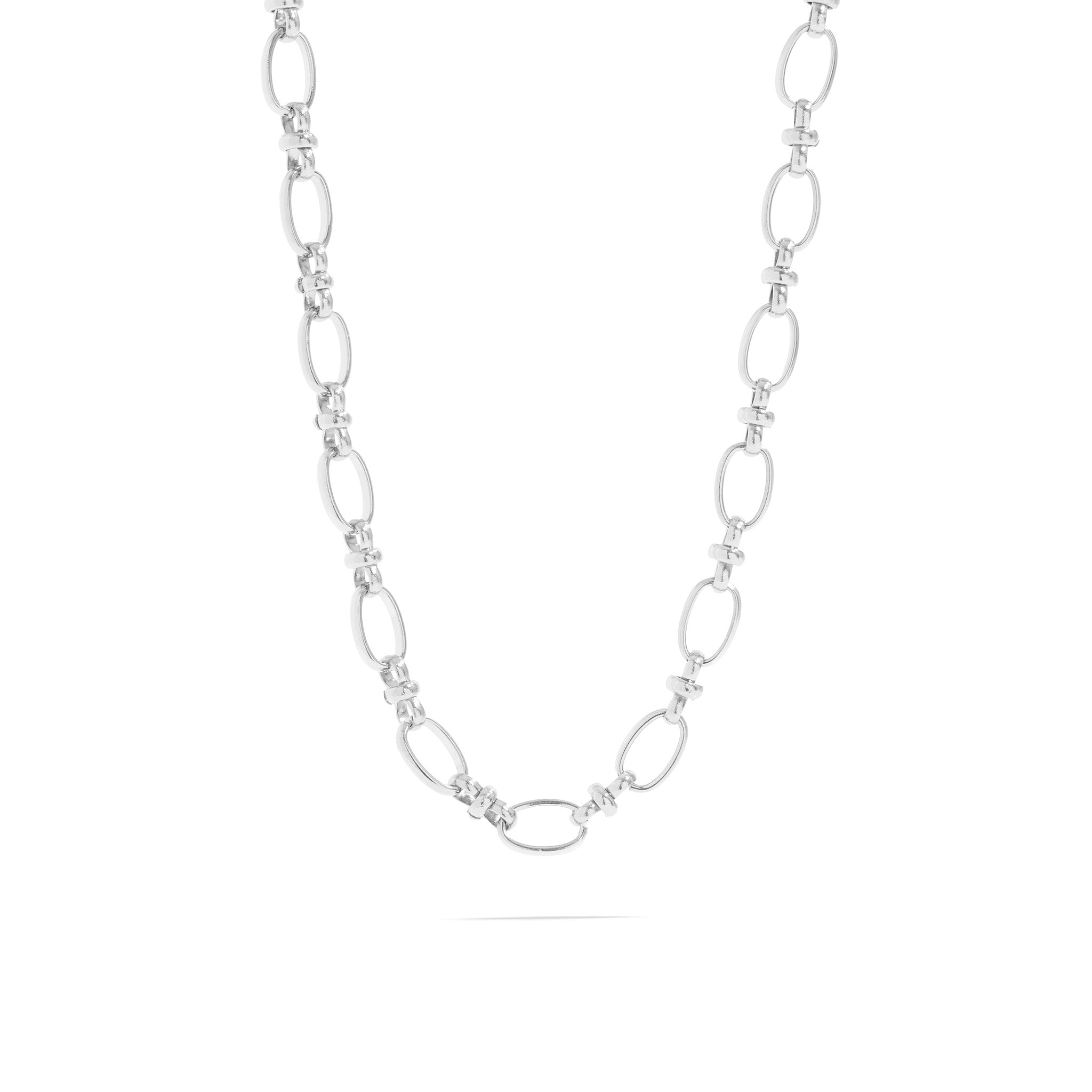 18K Gold PVD Stainless Steel Circle Charm Chain Necklace