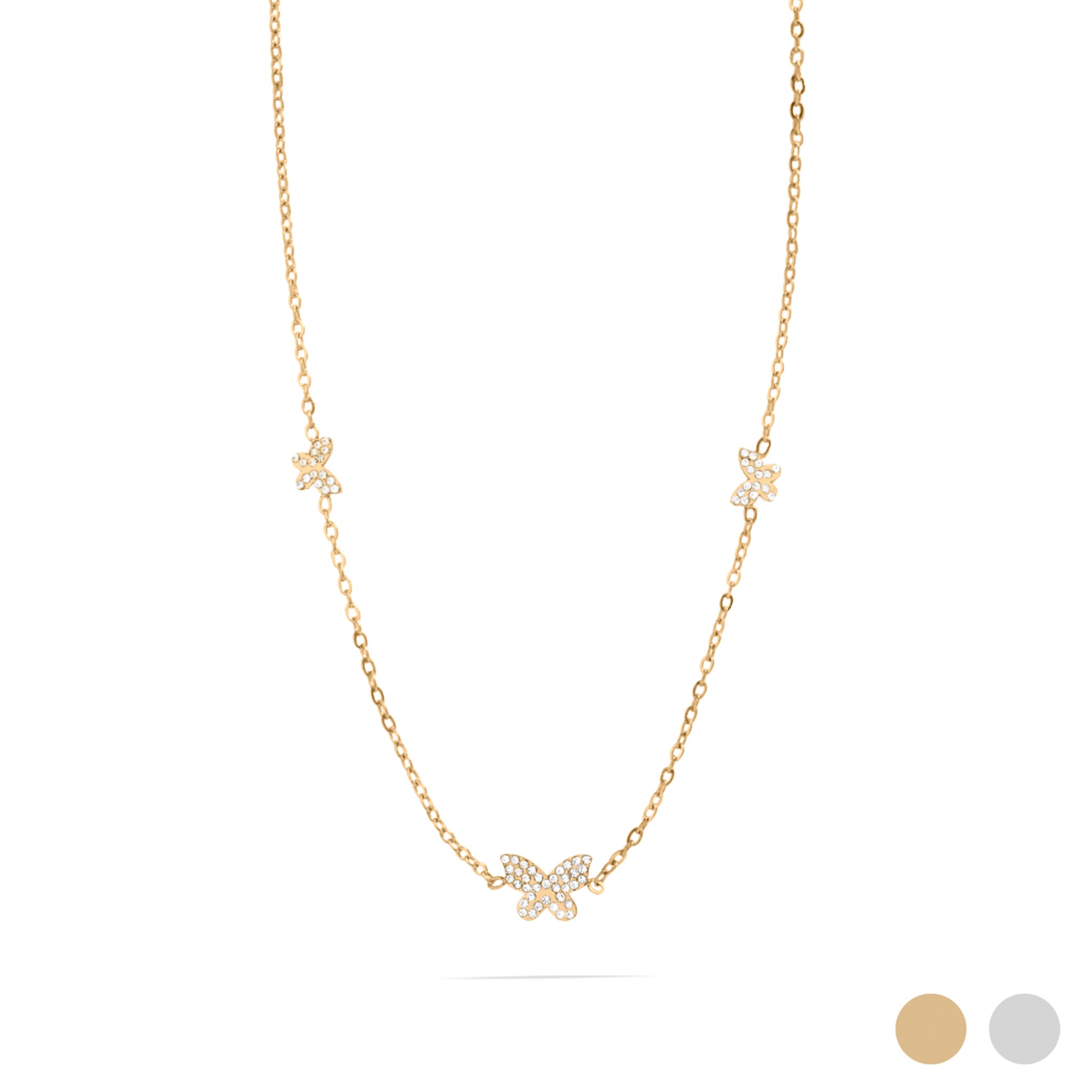 18K Gold Stainless Steel Butterfly Necklace