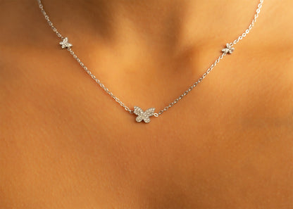 18K Gold Stainless Steel Butterfly Necklace
