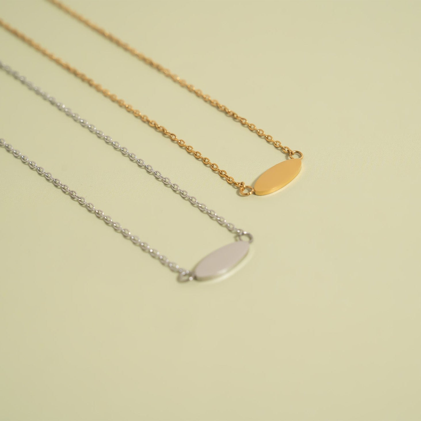 18K Gold PVD Stainless Steel Blank Necklace