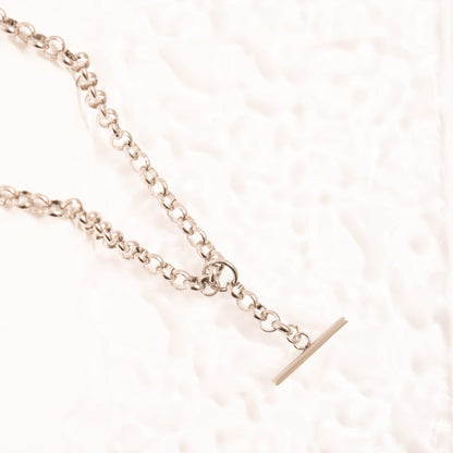 18K Gold PVD Stainless Steel Tbar Necklace