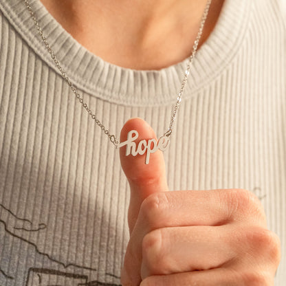 18K Gold PVD Stainless Steel Hope Necklace