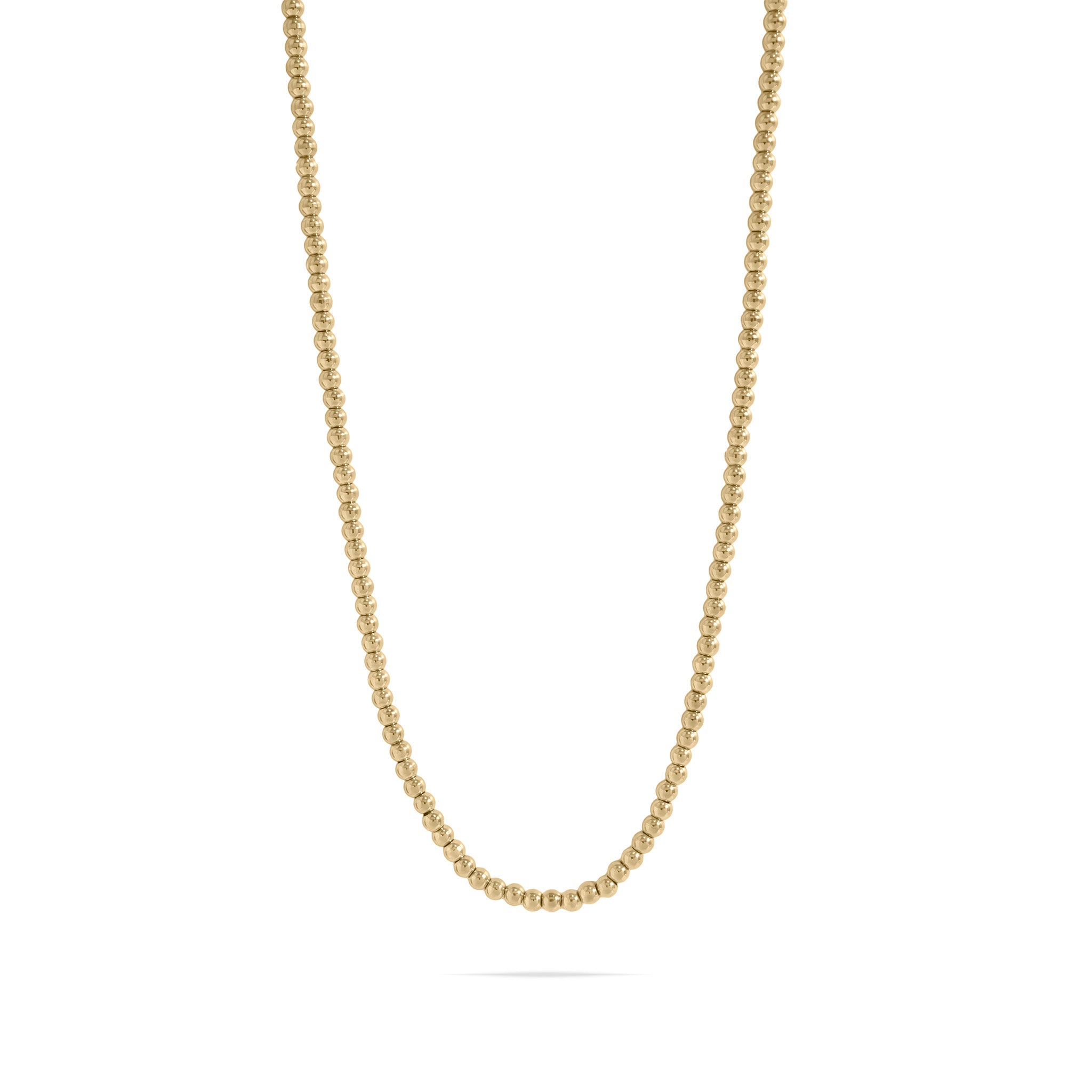 18K Gold PVD Stainless Steel Beaded Necklace