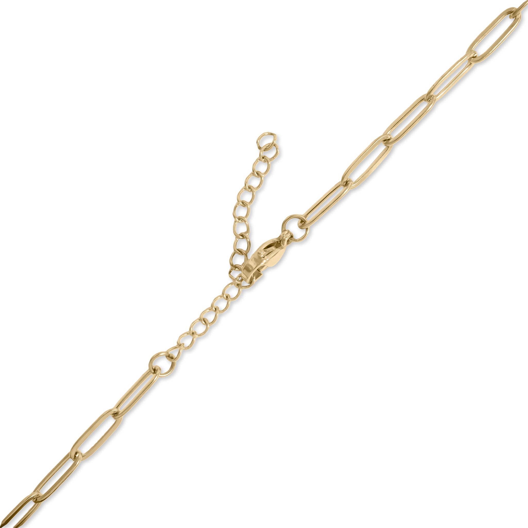 18K Gold PVD Stainless Steel Cancer Awareness Carabiner Necklace
