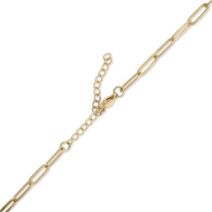 18K Gold PVD Stainless Steel Cancer Awareness Carabiner Necklace