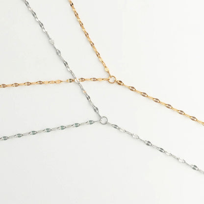18K Gold PVD Stainless Steel Full Body Chain Lip Chain