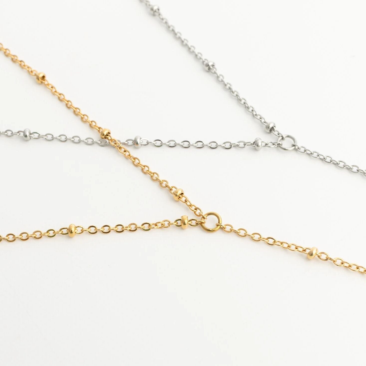 18K Gold PVD Stainless Steel Full Body Chain Satellite