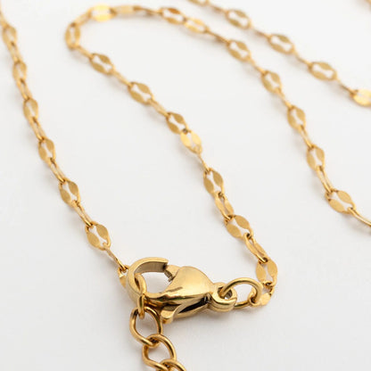 18K Gold PVD Stainless Steel Lip Belly Chain