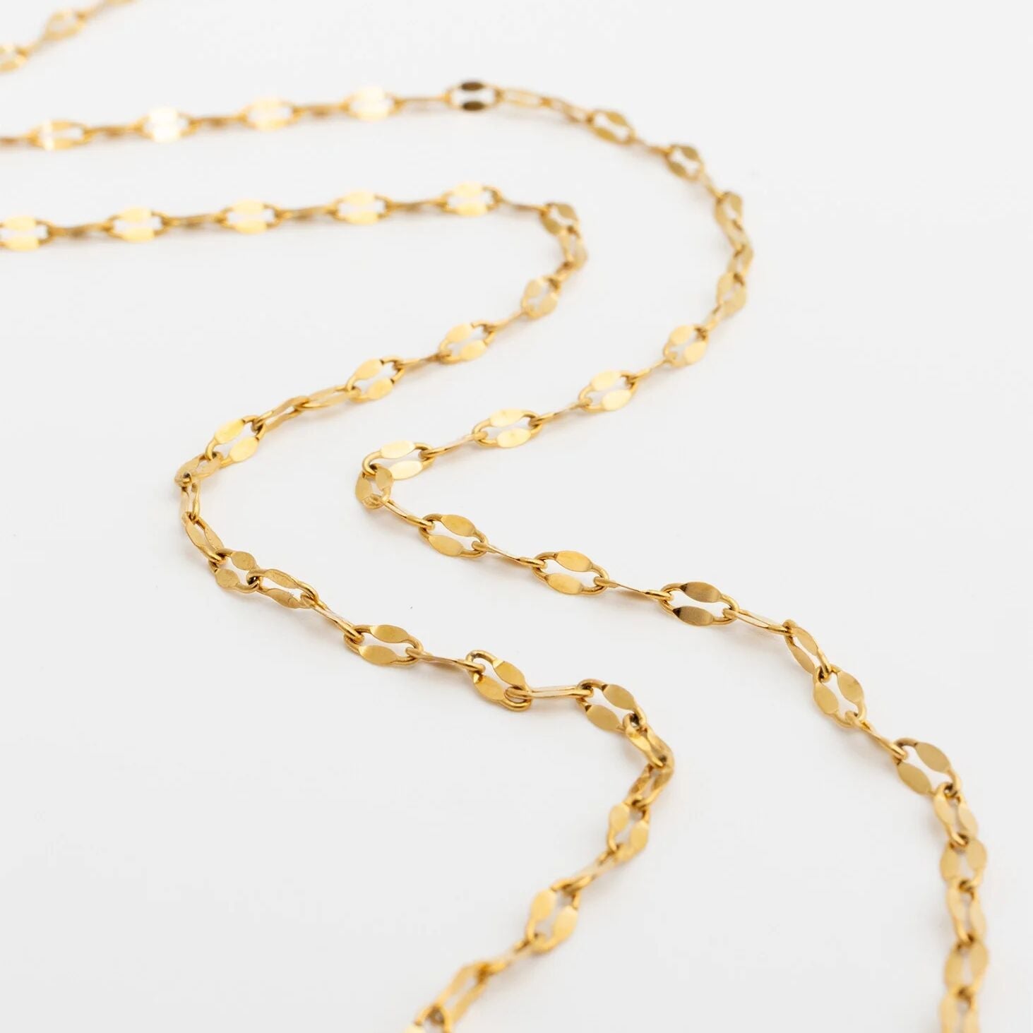 18K Gold PVD Stainless Steel Lip Belly Chain