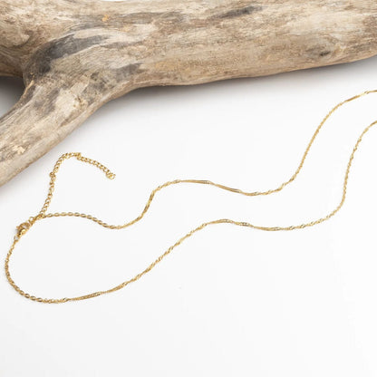 18K Gold PVD Stainless Steel Singapore Belly Chain