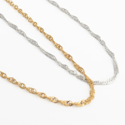 18K Gold PVD Stainless Steel Singapore Belly Chain
