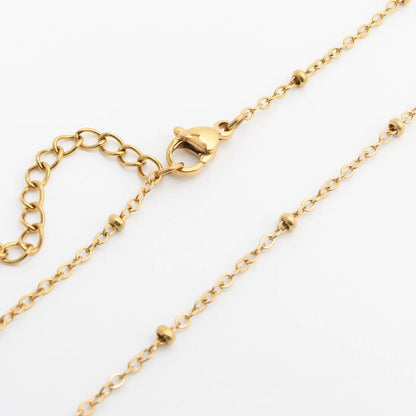 18K Gold PVD Stainless Steel Satellite Belly Chain