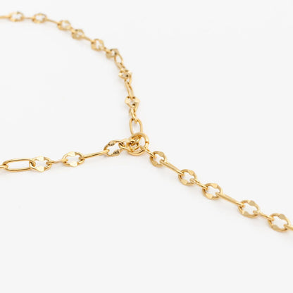 18K Gold PVD Stainless Steel Smooth Lip Hand Chain