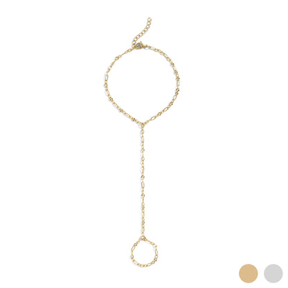 Gold Beaded Hand Chain