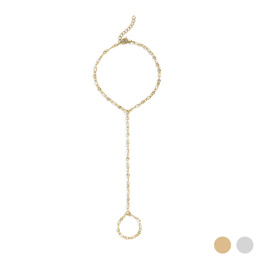 Gold Beaded Hand Chain