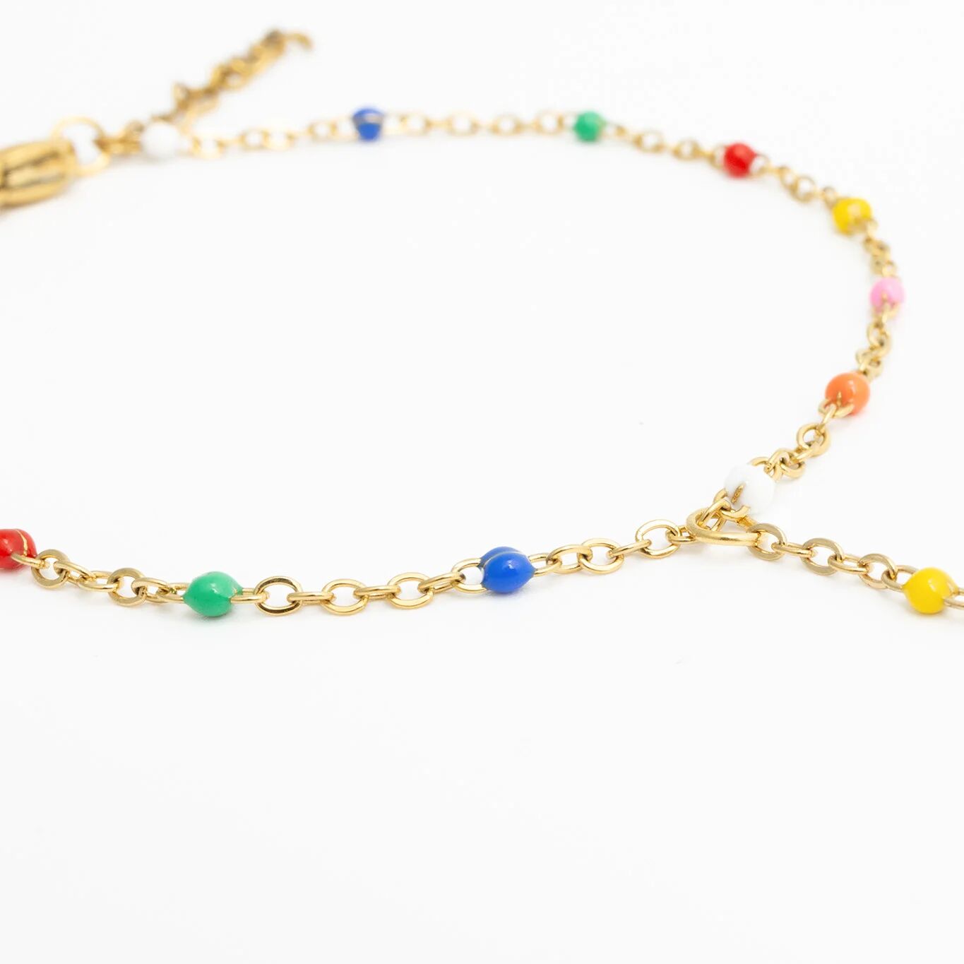 18K Gold PVD Stainless Steel Multi Color Hand Chain