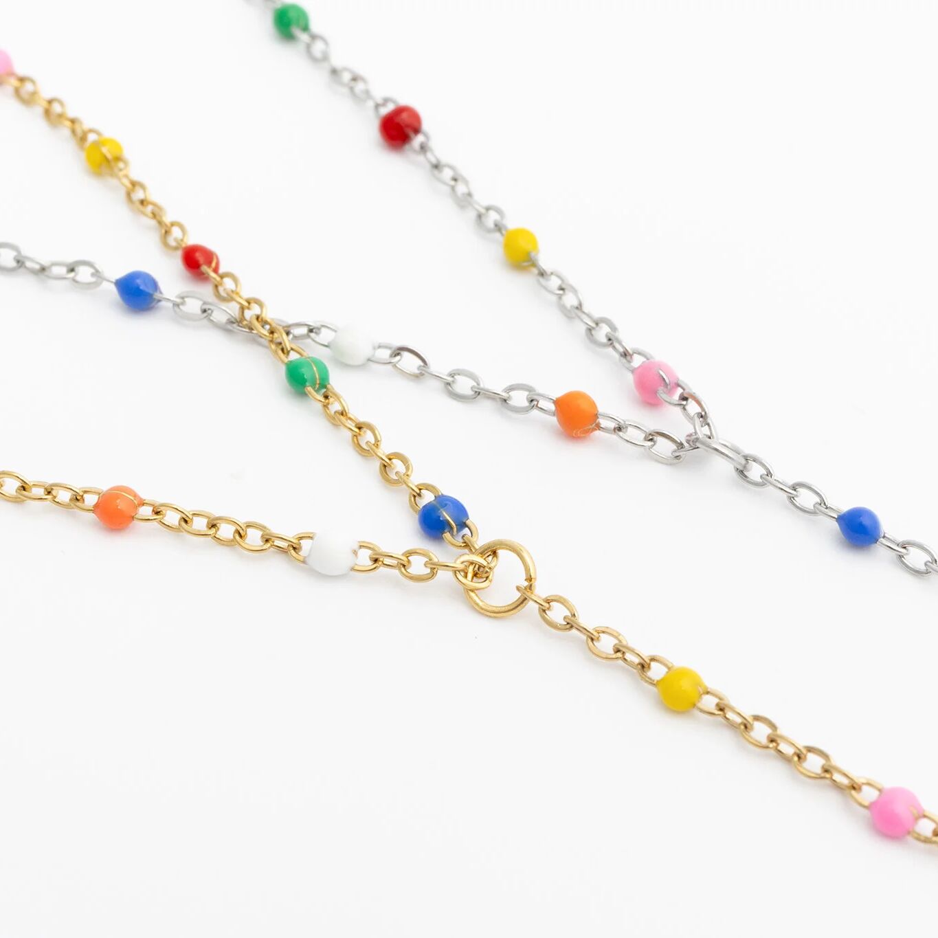 18K Gold PVD Stainless Steel Multi Color Hand Chain