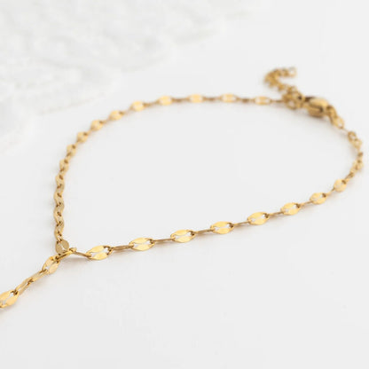 18K Gold PVD Stainless Steel Lip Hand Chain