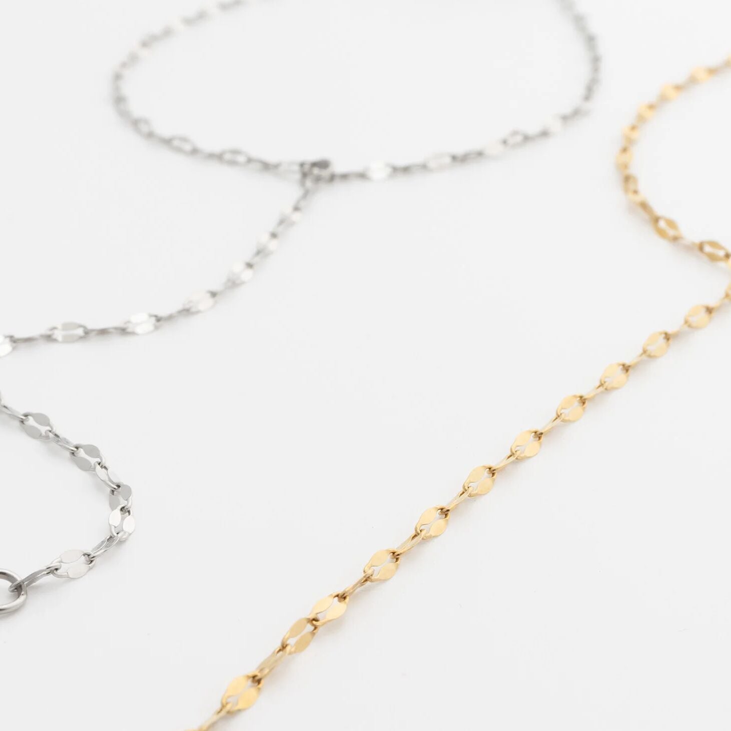 18K Gold PVD Stainless Steel Lip Hand Chain