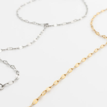 18K Gold PVD Stainless Steel Lip Hand Chain