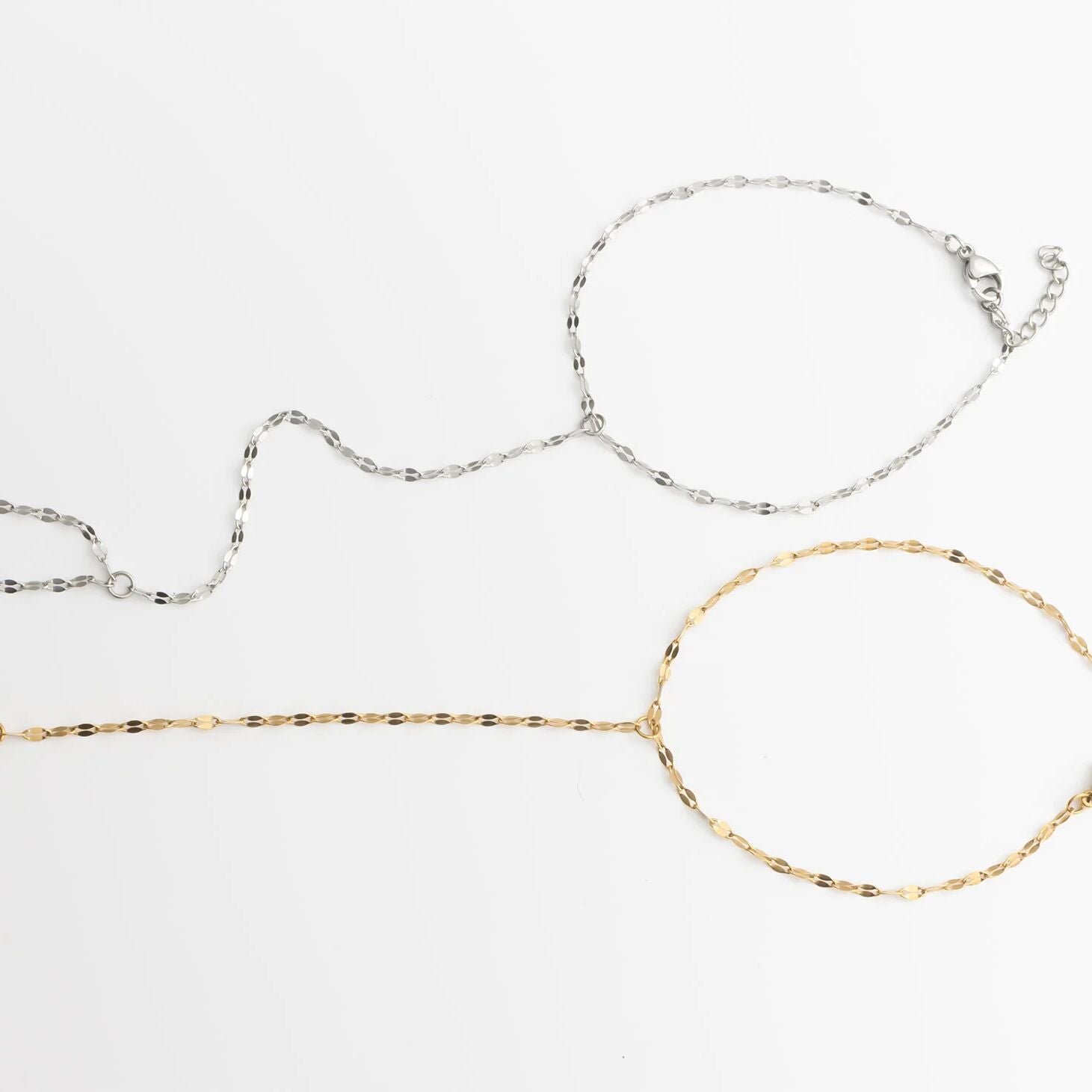 18K Gold PVD Stainless Steel Lip Hand Chain