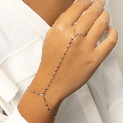 18K Gold PVD Stainless Steel Lip Hand Chain