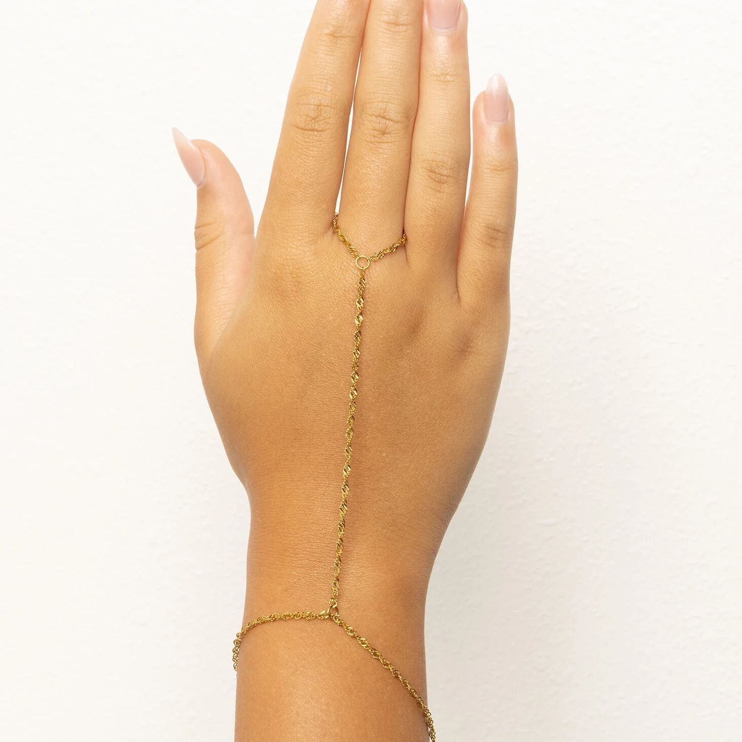 18K Gold PVD Stainless Steel Singapore Hand Chain
