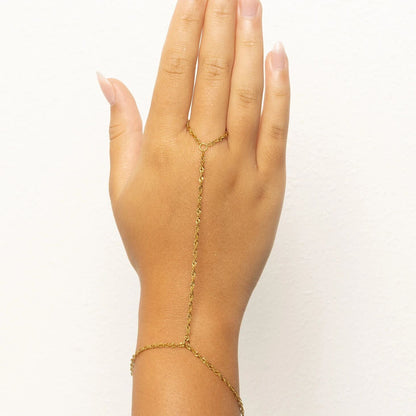 18K Gold PVD Stainless Steel Singapore Hand Chain