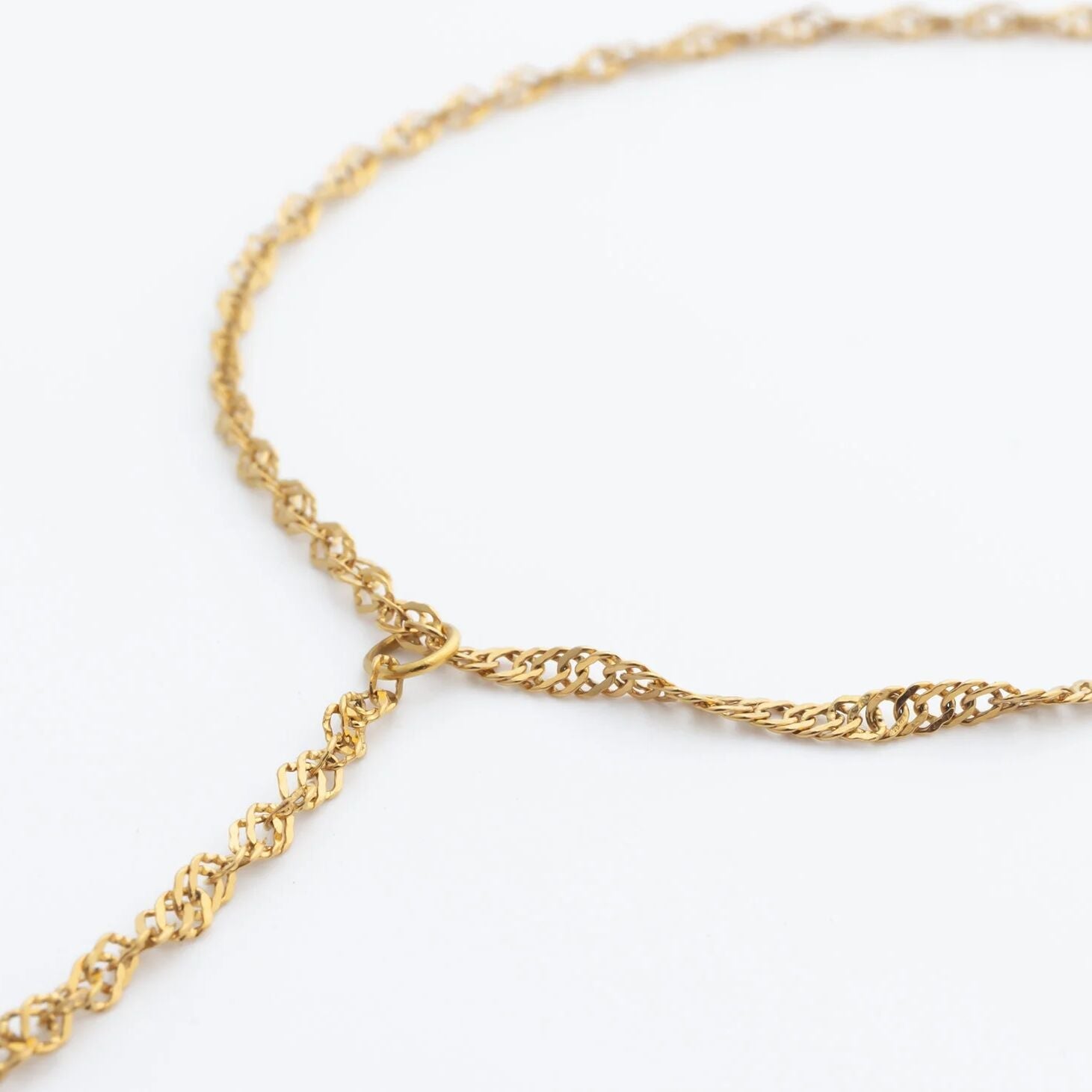 18K Gold PVD Stainless Steel Singapore Hand Chain