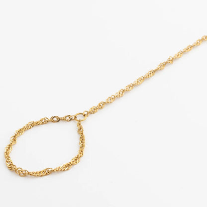 18K Gold PVD Stainless Steel Singapore Hand Chain