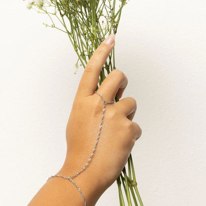 18K Gold PVD Stainless Steel Singapore Hand Chain