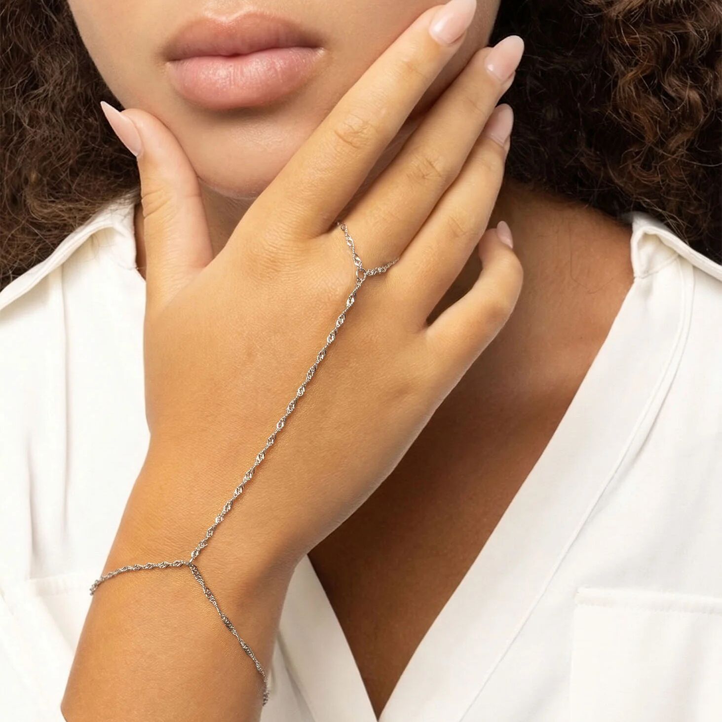 18K Gold PVD Stainless Steel Singapore Hand Chain