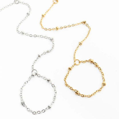 18K Gold PVD Stainless Steel Satellite Hand Chain