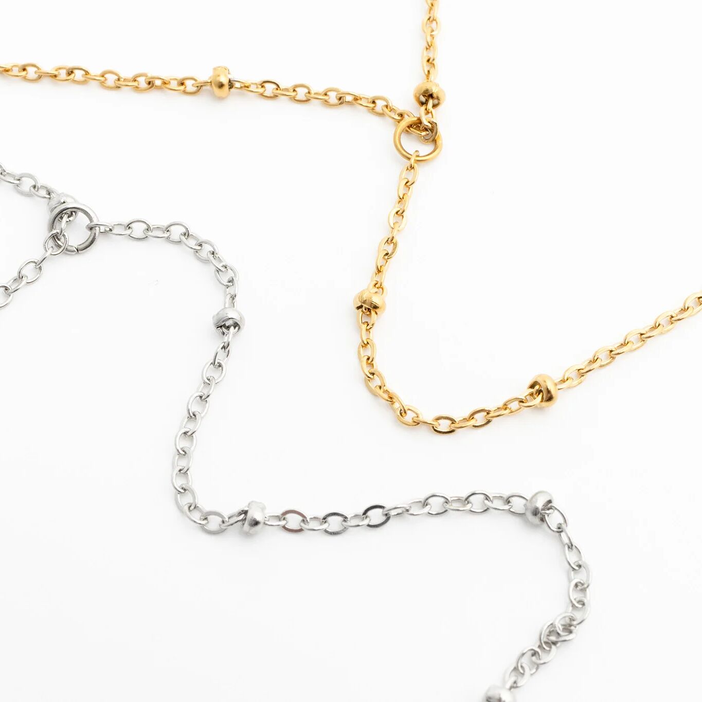 18K Gold PVD Stainless Steel Satellite Hand Chain