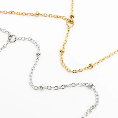 18K Gold PVD Stainless Steel Satellite Hand Chain
