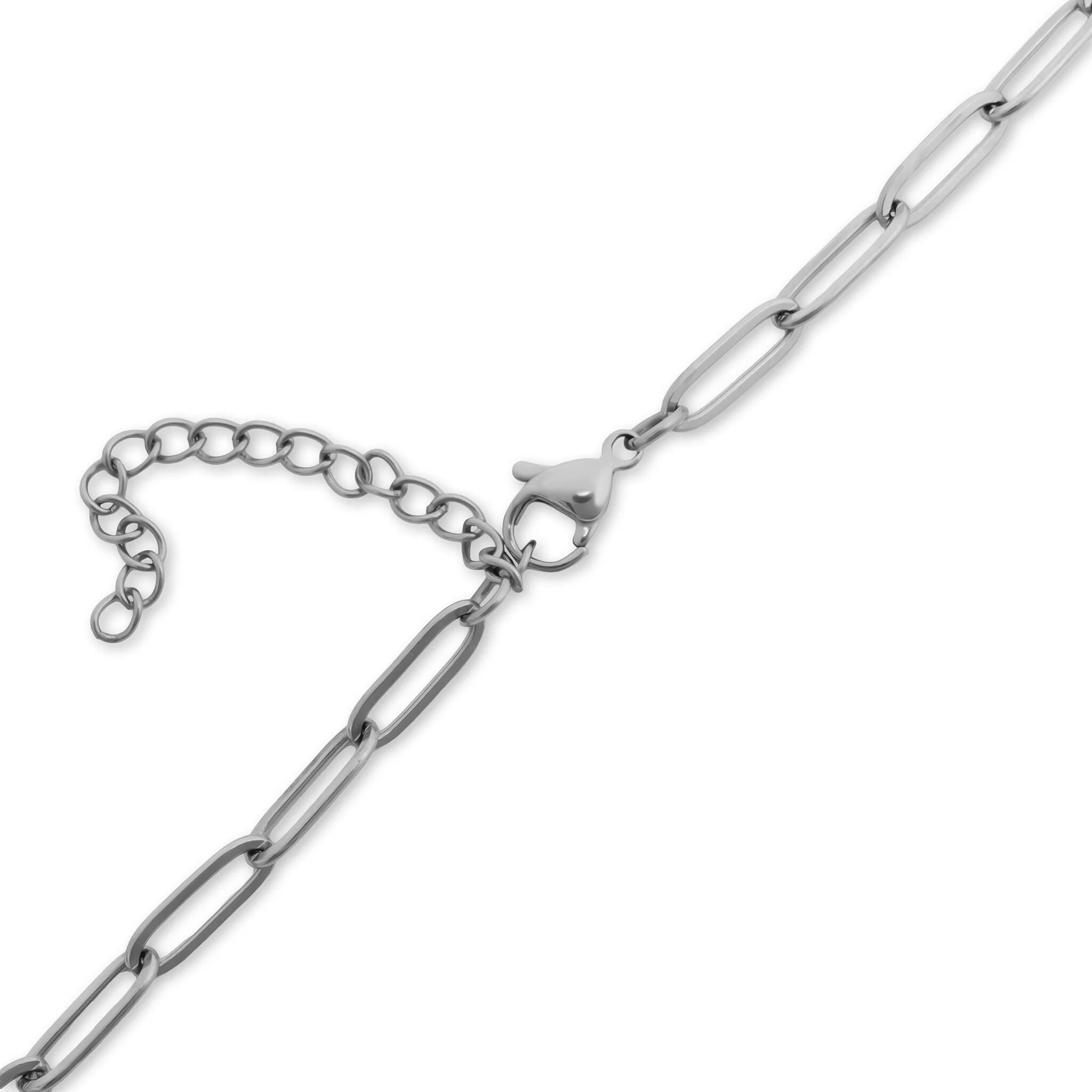 Stainless Steel Station Birthstone Bracelet
