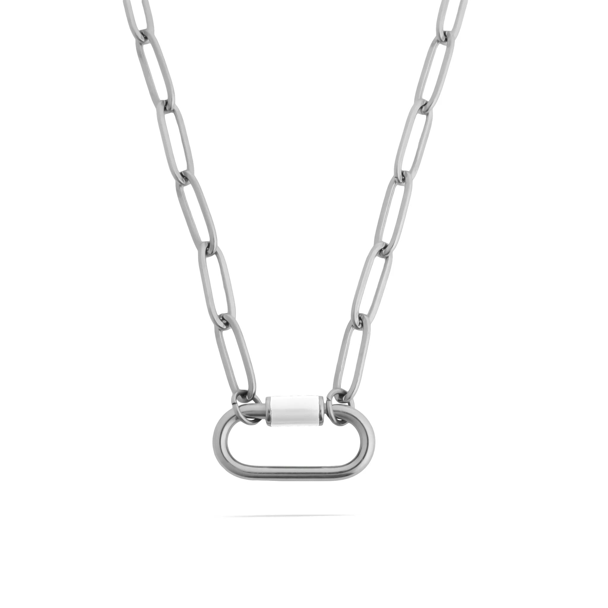 Stainless Steel Colorful Carabiner Necklace