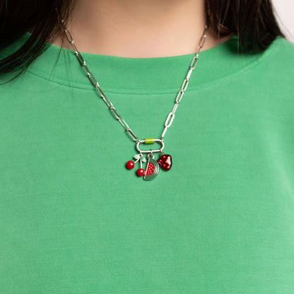 Stainless Steel Colorful Carabiner Necklace