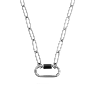 Stainless Steel Colorful Carabiner Necklace