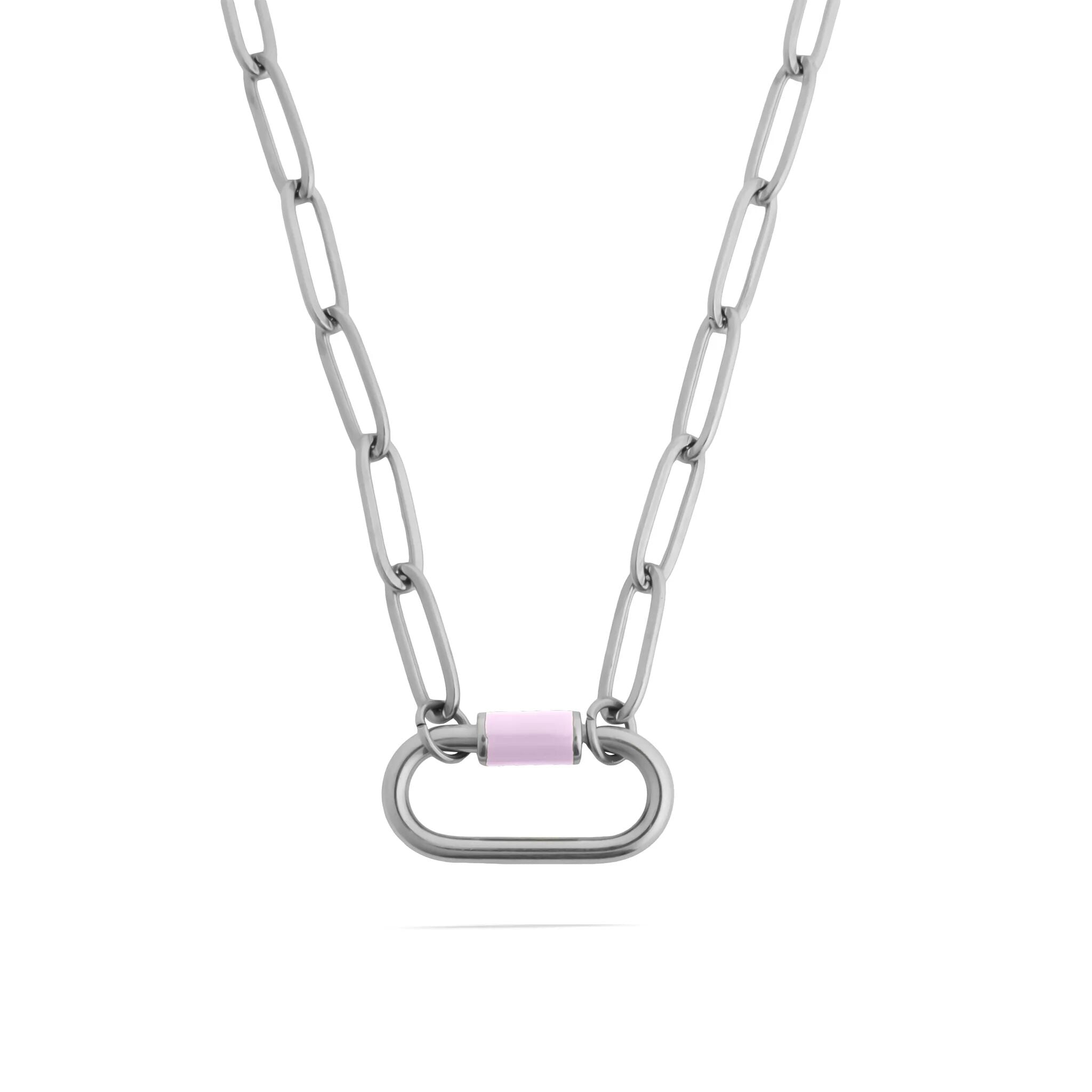 Stainless Steel Colorful Carabiner Necklace