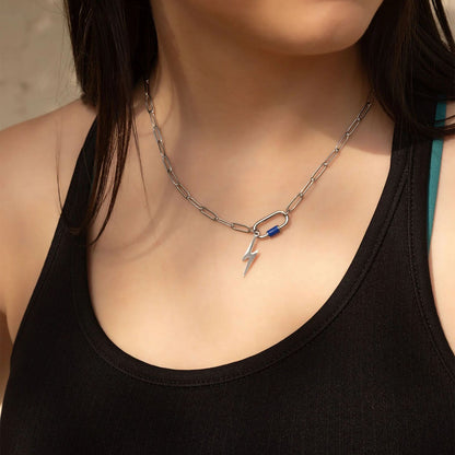 Stainless Steel Colorful Carabiner Necklace