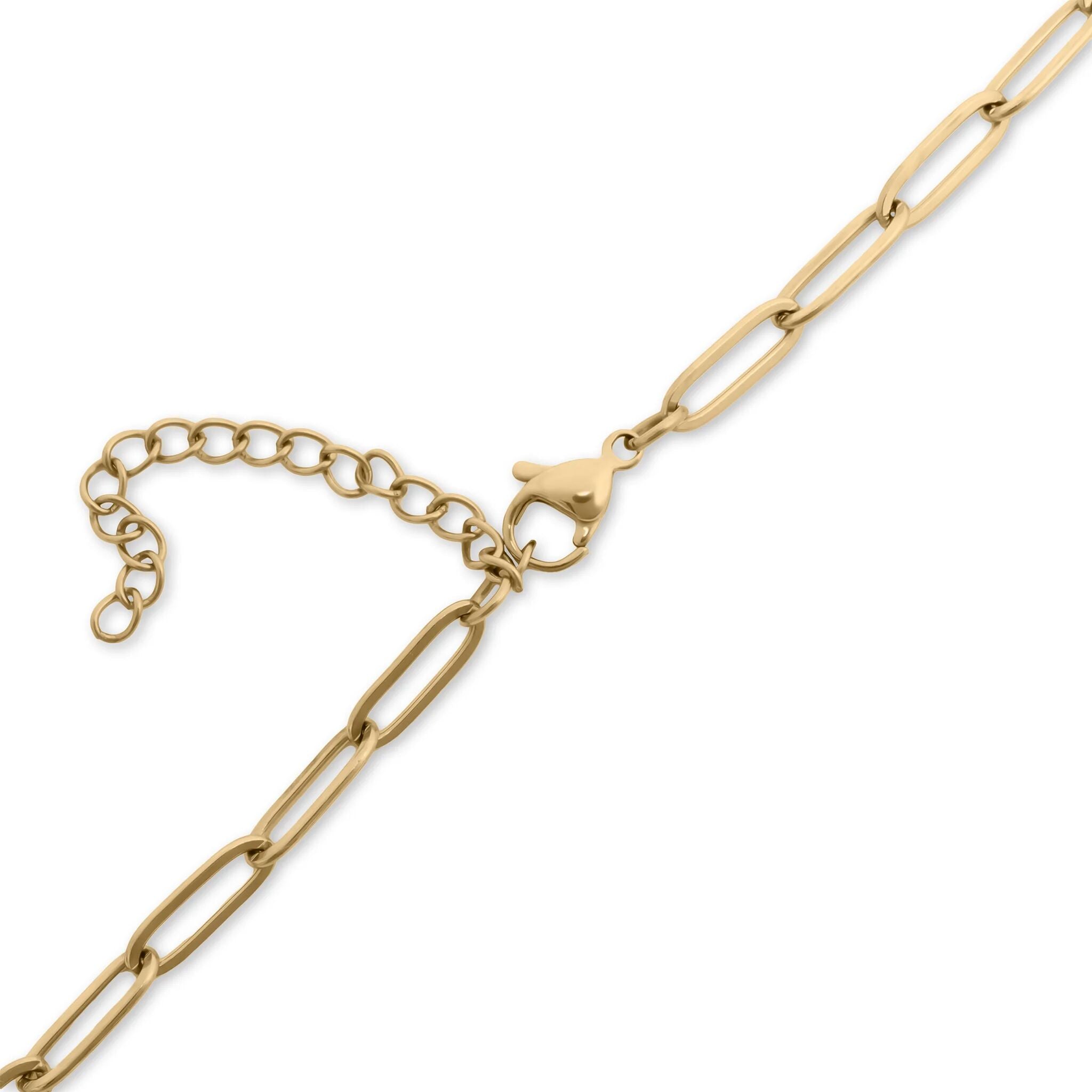 18K Gold PVD Colorful Carabiner Necklace
