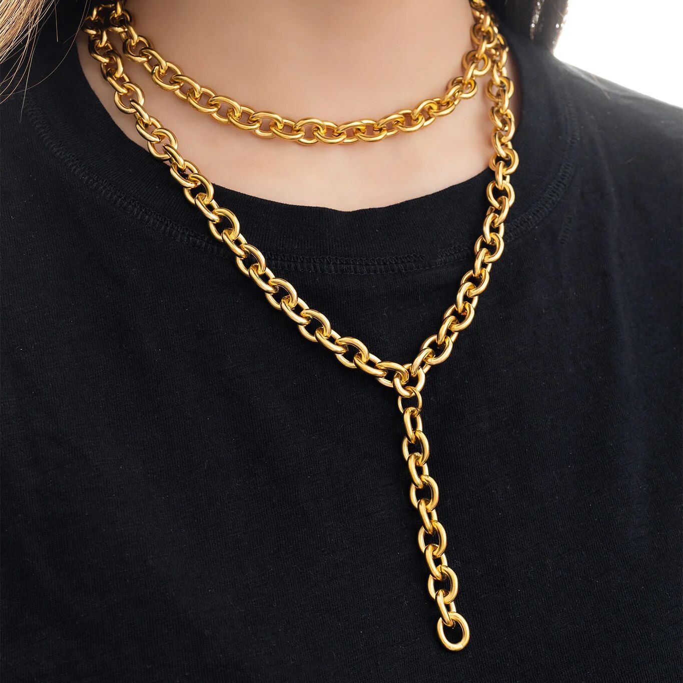 18K Gold PVD Stainless Steel Chunky Chain Necklace