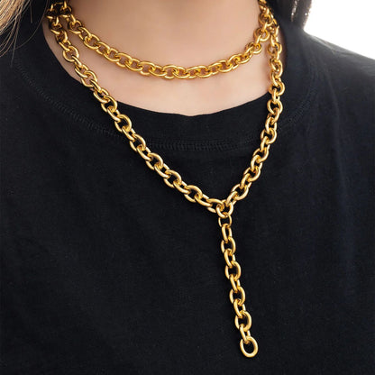 18K Gold PVD Stainless Steel Chunky Chain Necklace