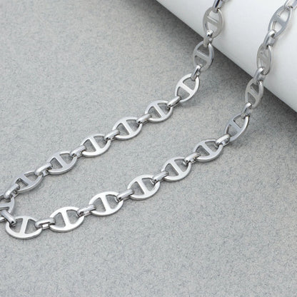 18K Gold PVD Stainless Steel Thick Oval Chain Necklace