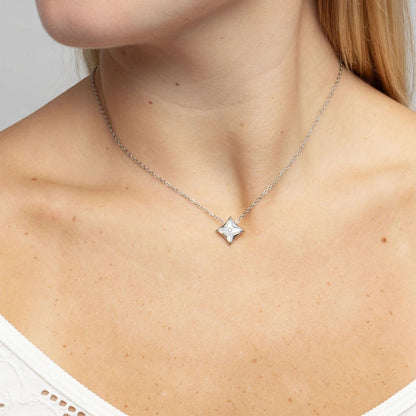 18K Gold PVD Stainless Steel Mother Of Pearl Star Pendant Necklace