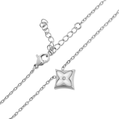 18K Gold PVD Stainless Steel Mother Of Pearl Star Pendant Necklace