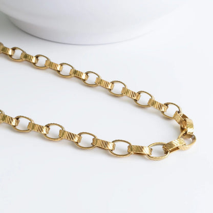 18K Gold PVD Stainless Steel Thick Oval Chain Necklace