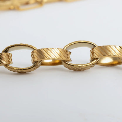 18K Gold PVD Stainless Steel Thick Oval Chain Necklace