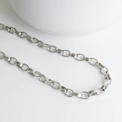 18K Gold PVD Stainless Steel Thick Oval Chain Necklace